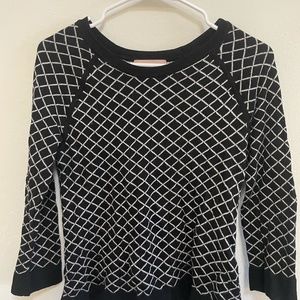 Philosophy Black and White Sweater, M